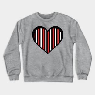 Heart vertical lines 8 bit 8bit pixel art Crewneck Sweatshirt